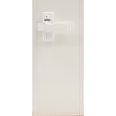 Larson White Heavy-Duty Keyed Push Button Door Latch