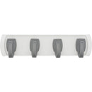 Hillman High and Mighty 5 Lb. Capacity White Key Rail with Silver Hooks