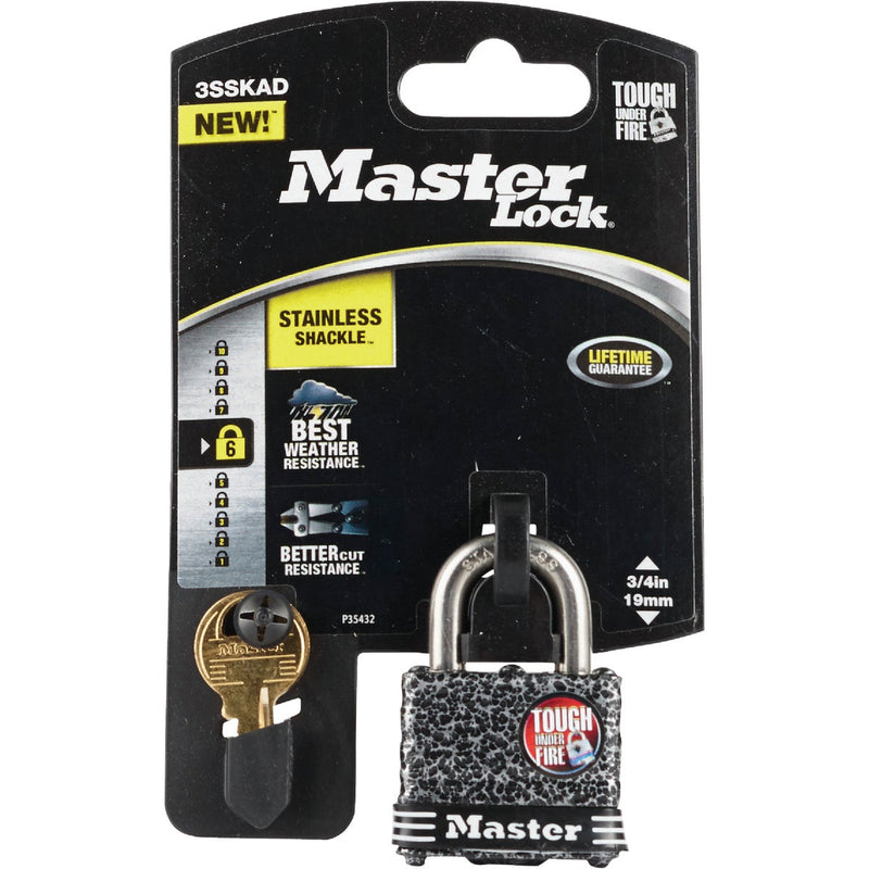 Master Lock 1-9/16 In. W. Weather Coated Laminated Steel Keyed Alike Padlock