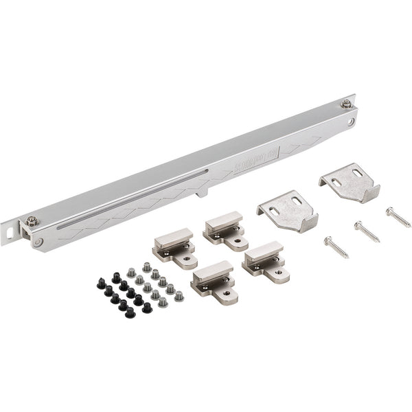 National Hardware Satin Nickel Plastic Interior Barn Door Soft Close Hardware Kit