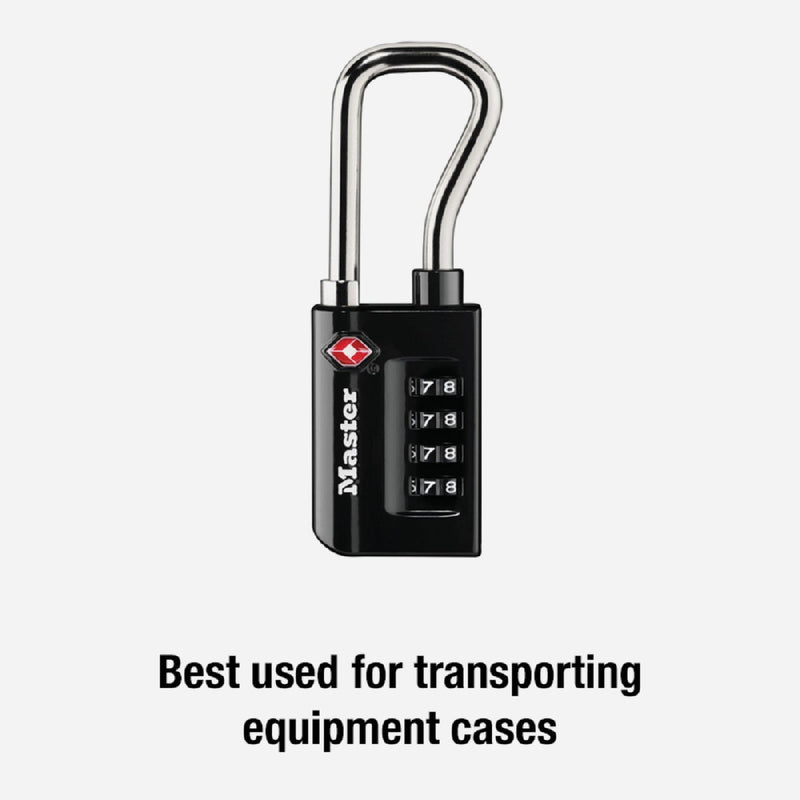 Master Lock 1-5/16 In. Wide Number Combination Luggage Lock with Extended Reach (TSA Accepted)