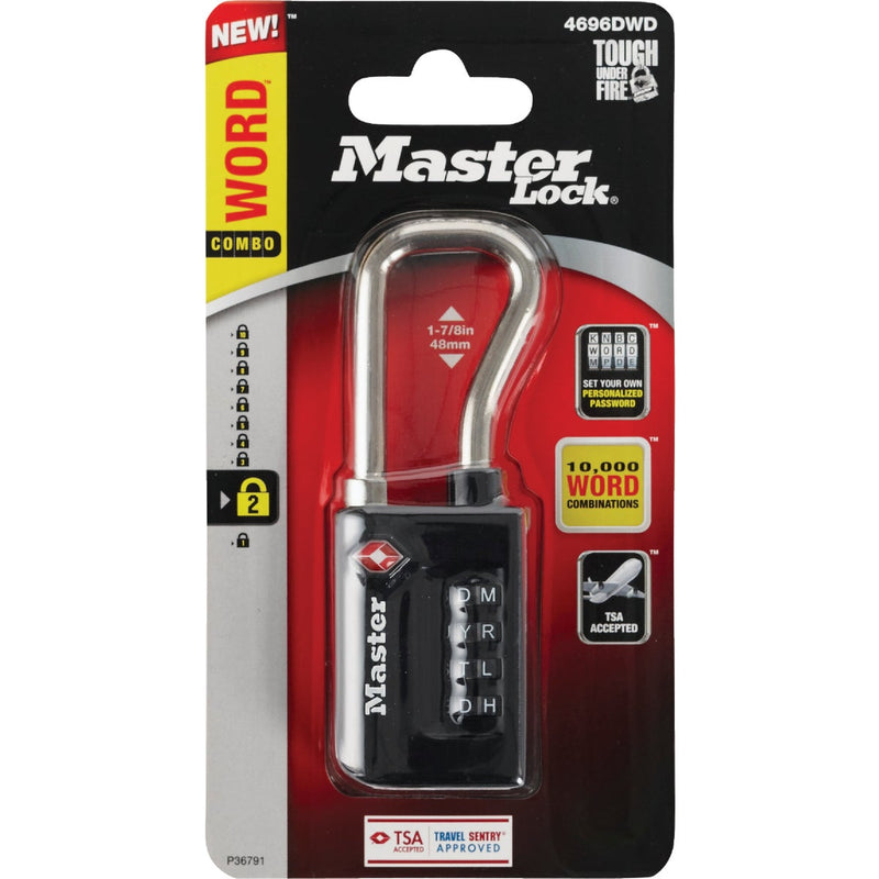 Master Lock 1-5/16 In. Wide Number Combination Luggage Lock with Extended Reach (TSA Accepted)