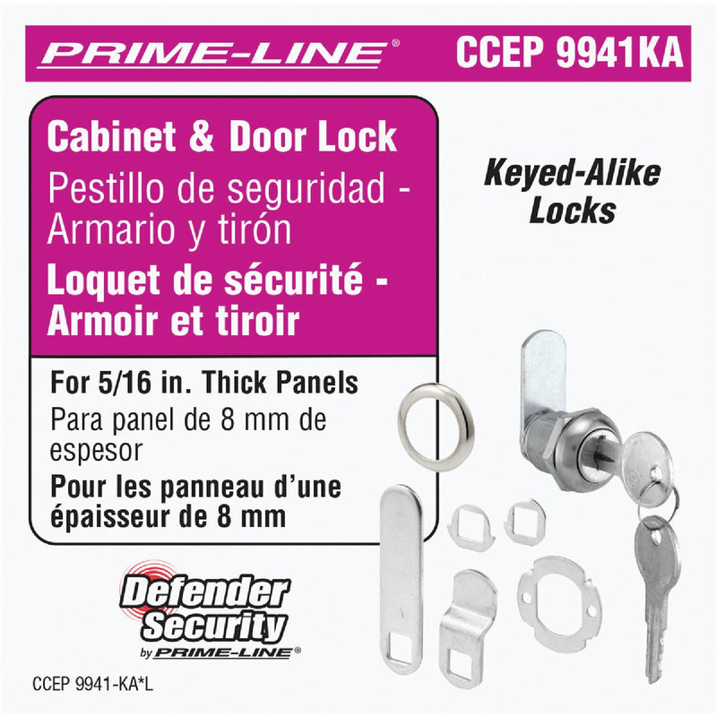 Slide-Co Chrome Drawer & Cabinet Lock