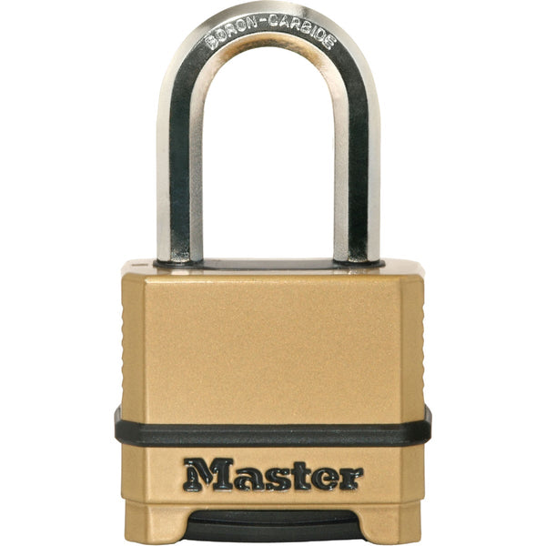 Master Lock Magnum 2 In. Steel Gold & Black Combination Padlock with 1-1/2 In. Shackle