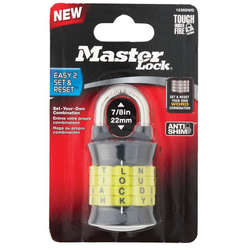Master Lock 1-1/2 In. Zinc Alpha Barrel Combination Padlock