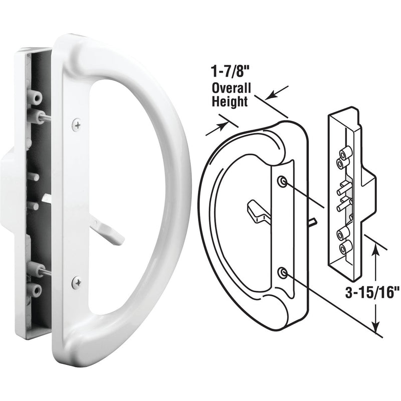 Prime-Line Standard Reversible Surface Mount Sliding Patio Door Handle Set