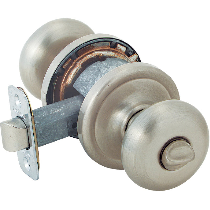 Kwikset Signature Series Satin Nickel Bed & Bath Door Knob