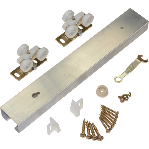 Johnson Hardware 30 In. W. Pocket Door Hardware Set with 60 In. Track