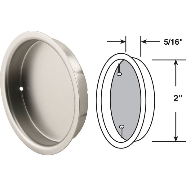 Prime-Line 2 In. Closet Finger Door Pull (2 Count)