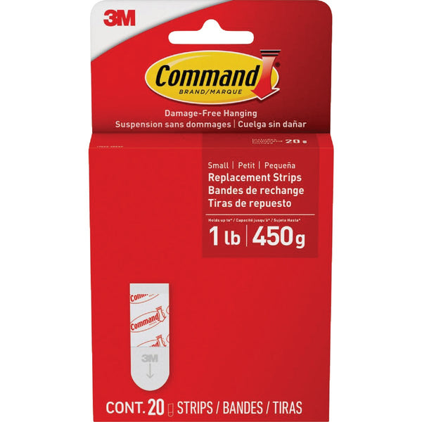 Command Small Adhesive Strips, 20 Strips