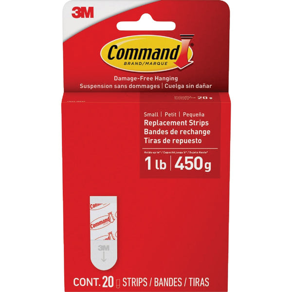 3M Command Small Adhesive Strips, 20 Strips