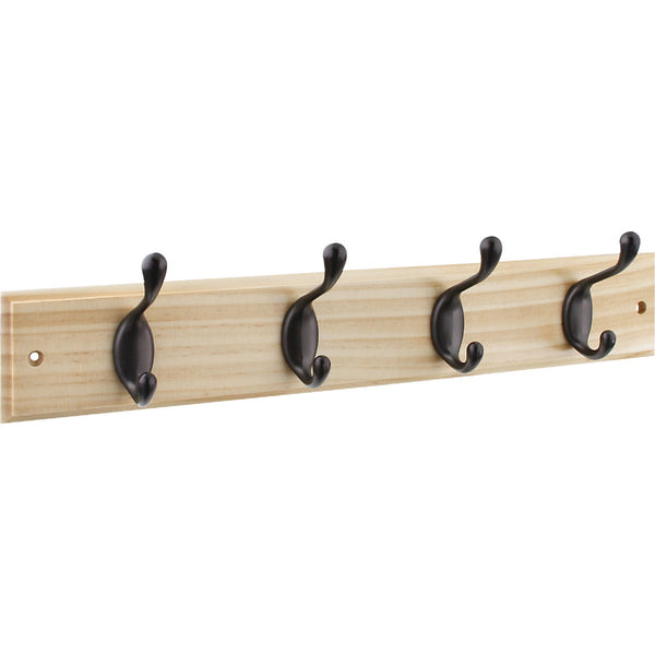 Stanley 18 In. Oil Rubbed Bronze/Natural Hook Rail