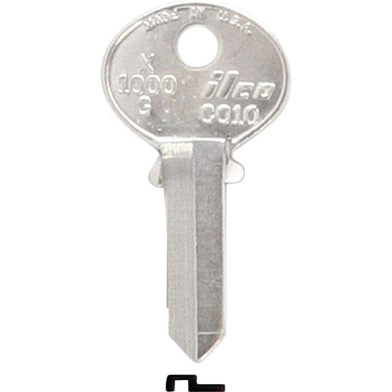 ILCO Corbin Nickel Plated File Cabinet Key CO10 / X1000G (10-Pack)