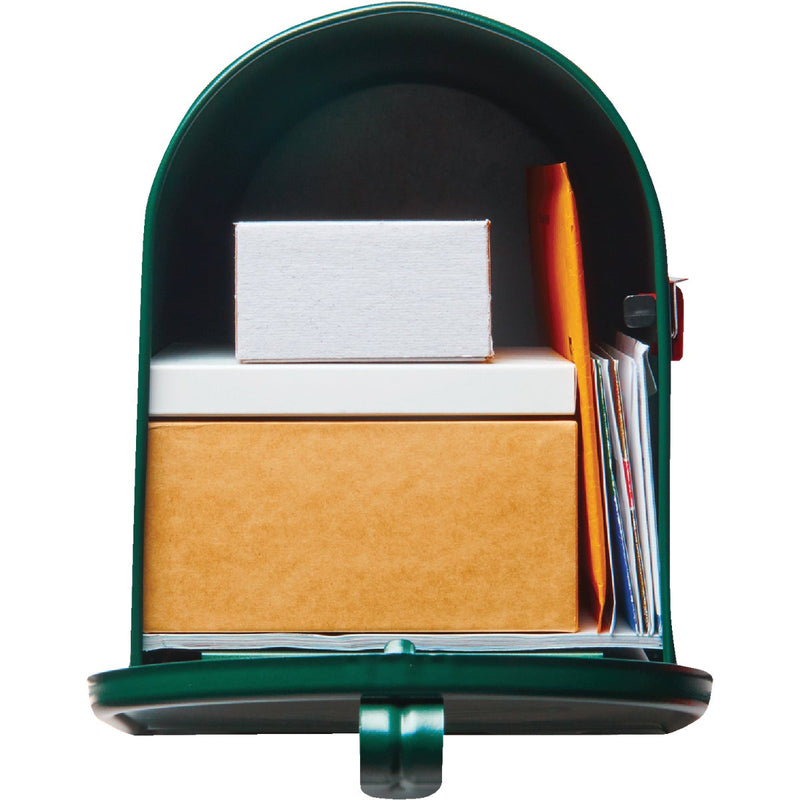 Gibraltar Elite T2 Large Green Steel Rural Post Mount Mailbox