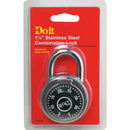 Do it 2 In. Stainless Steel Black Combination Lock Padlock
