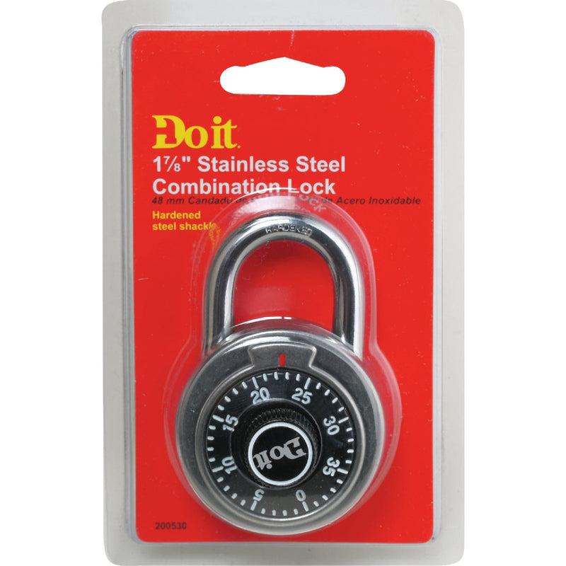 Do it 2 In. Stainless Steel Black Combination Lock Padlock