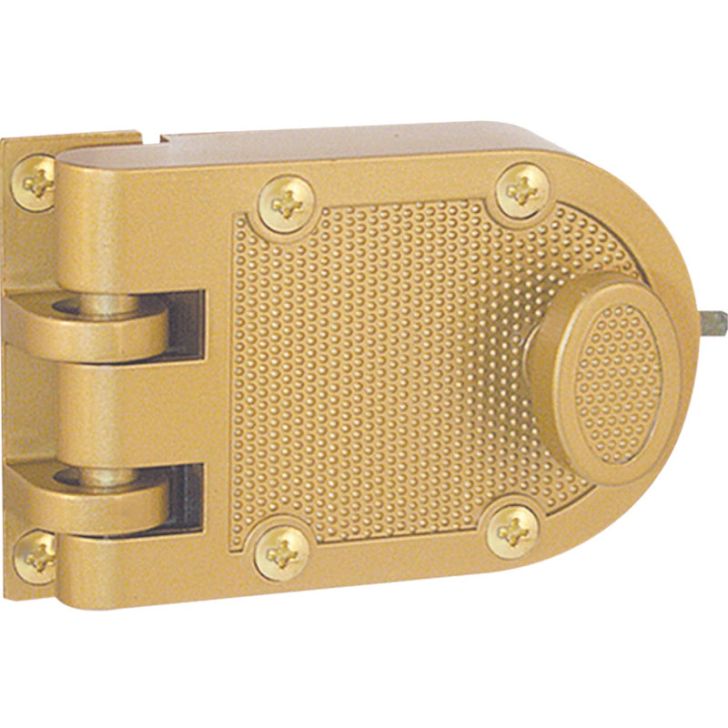 Defender Security Brass Single Cylinder Single Rim Deadlock, Jimmy-Resistant