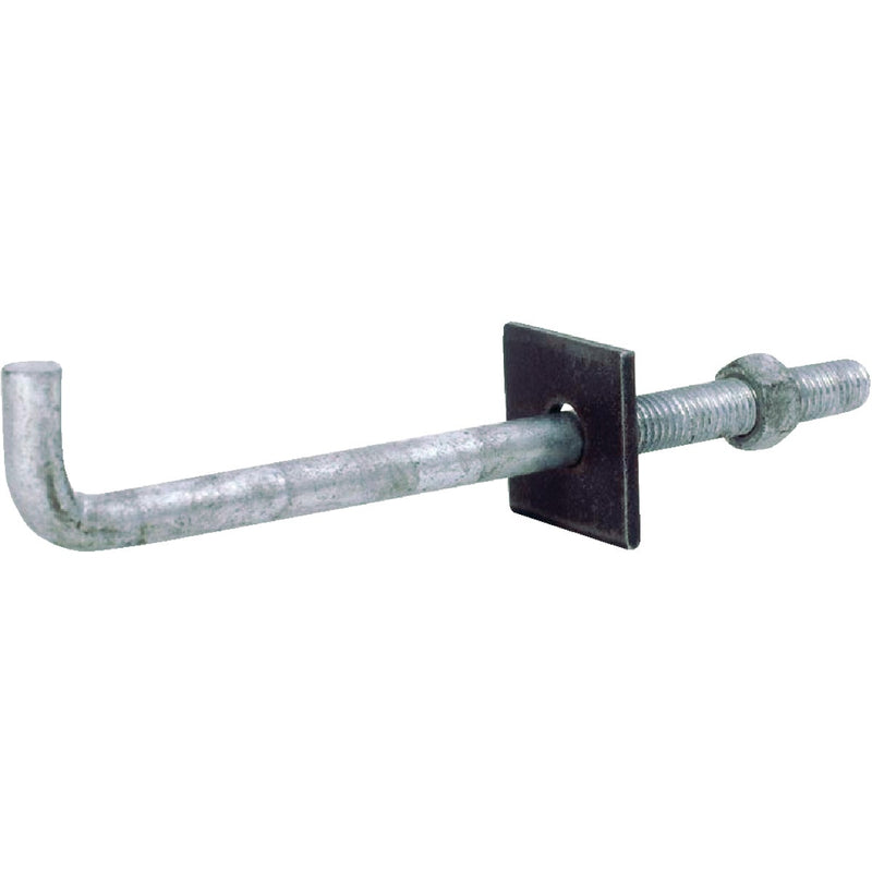 Grip-Rite 5/8 In. X 10 In. Galvanized Anchor Bolt with Nut & Square Washer (25 Ct.)