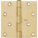 National 4 In. Square Satin Brass Door Hinge