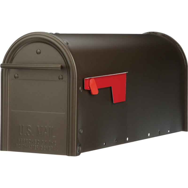 Gibraltar Franklin Venetian Bronze Steel Rural Post Mount Mailbox