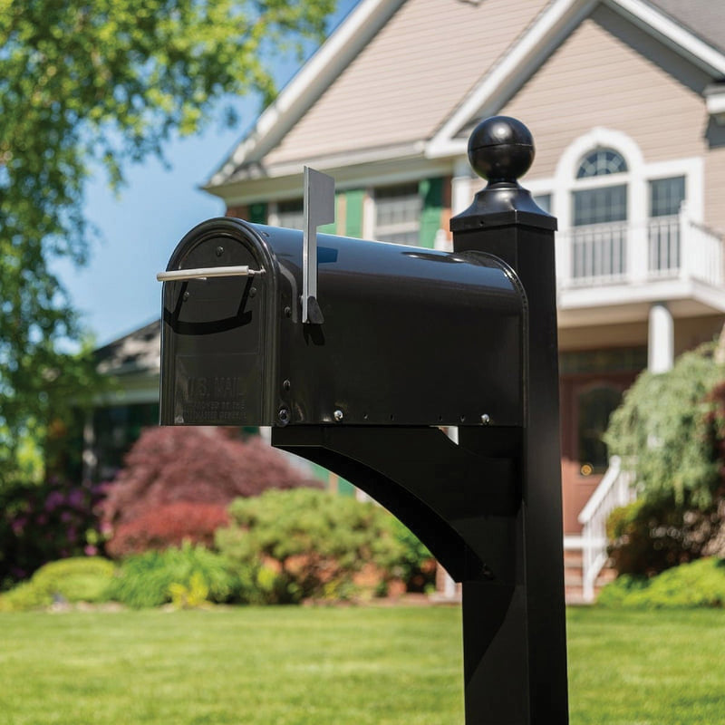 Gibraltar Franklin Venetian Bronze Steel Rural Post Mount Mailbox