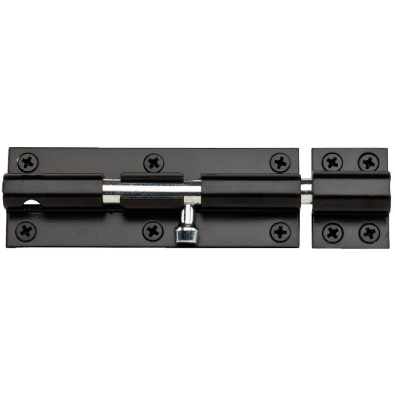 National 6 In. Black Heavy Barrel Bolt