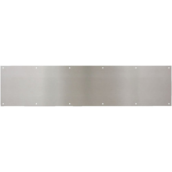 National 8 In. x 34 In. Satin Nickel Aluminum Kickplate