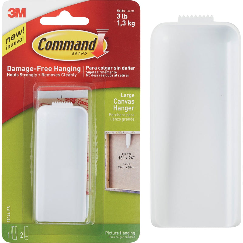 Command Large Canvas Hanger, White, 1 Canvas Hanger, 2 Strips