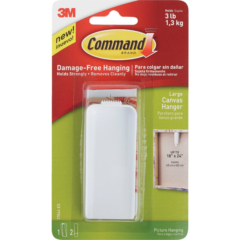 Command Large Canvas Hanger, White, 1 Canvas Hanger, 2 Strips