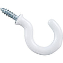 National 1 In. White Vinyl Cup Hook (30 Count)