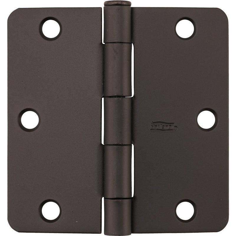 National 3-1/2 In. x 1/4 In. Radius Oil Rubbed Bronze Door Hinge