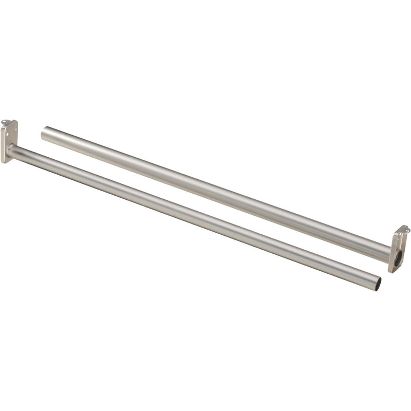 National 48 In. To 72 In. Adjustable Closet Rod, Satin Nickel