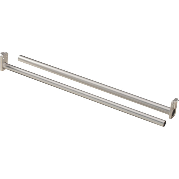 National 72 In. To 120 In. Adjustable Closet Rod, Satin Nickel