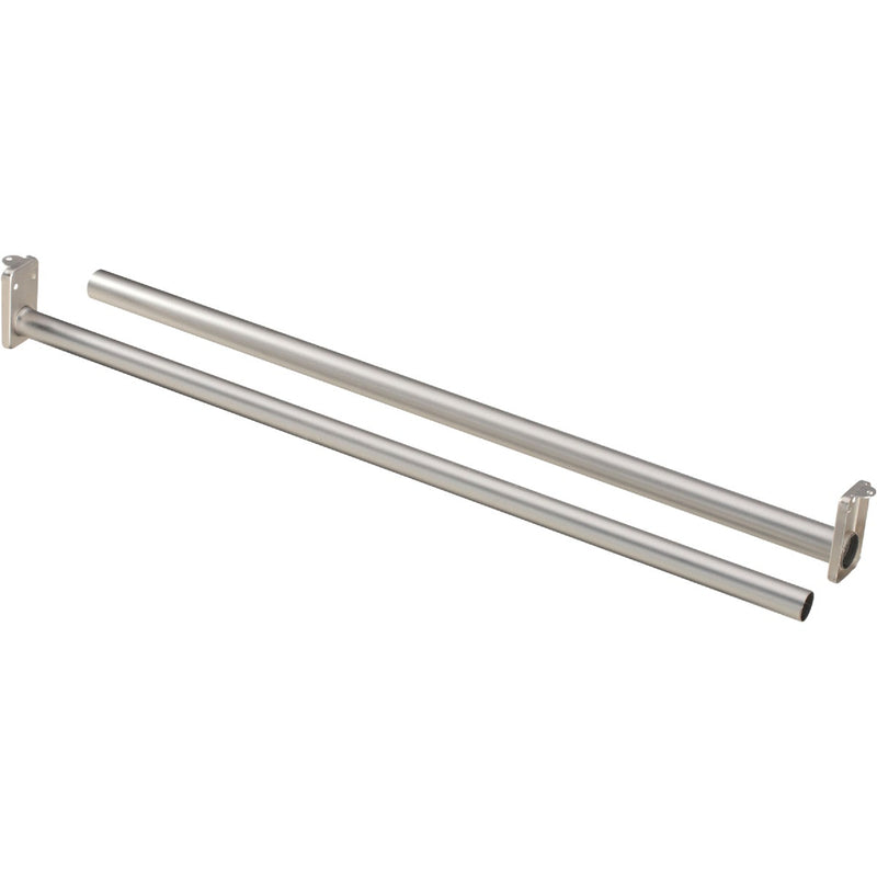 National 72 In. To 120 In. Adjustable Closet Rod, Satin Nickel