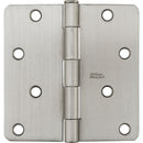 National 4 In. x 1/4 In. Radius Satin Nickel Door Hinge