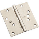 National 4 In. Satin Nickel Square Door Hinge, (3-Pack)
