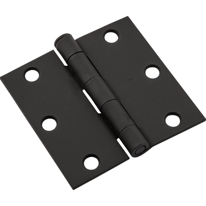 National 3 In. Black Square Door Hinge