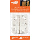 National 3 In. Satin Nickel Surface-Mounted Door Hinge (2-Count)