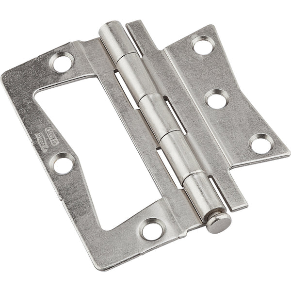 National 3-1/2 In. Satin Nickel Surface-Mounted Door Hinge (2-Count)