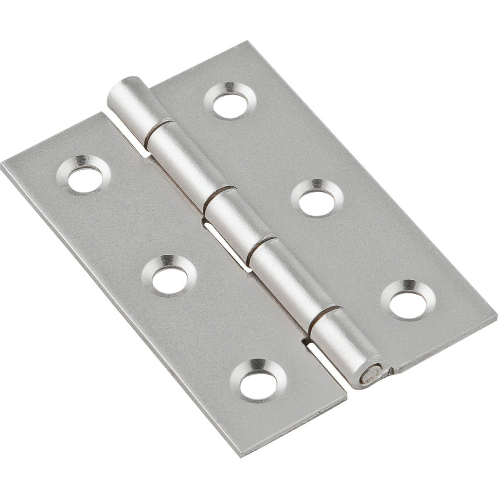 National 2 In. x 1-3/8 In. Satin Nickel Broad Hinge (2-Pack)