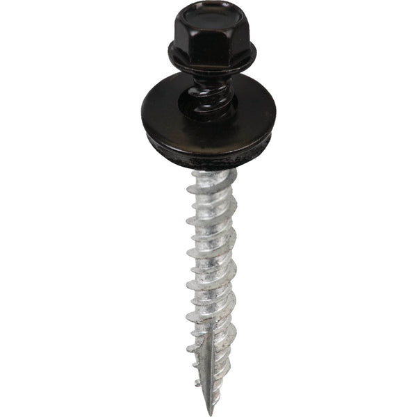 Acorn International #9 x 1-1/2 In. Black Washered Metal To Wood Screw (250-Ct.)