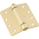 National 4 In. 1/4 In. Radius Brass Spring Door Hinge