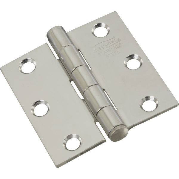 National 2-1/2 In. Square Stainless Steel Door Hinge, (2-Pack)