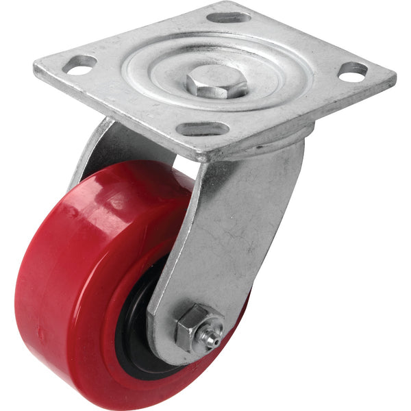 Shepherd 4 In. Polyurethane Medium-Heavy Duty Swivel Plate Caster