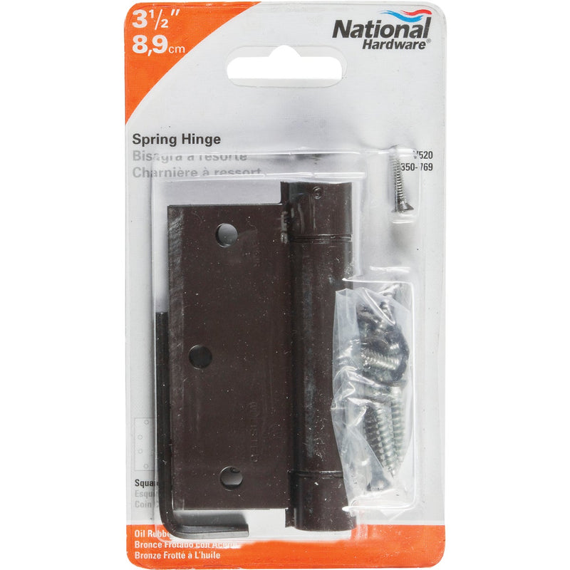 National 3.5 In. Square Oil Rubbed Bronze Spring Door Hinge