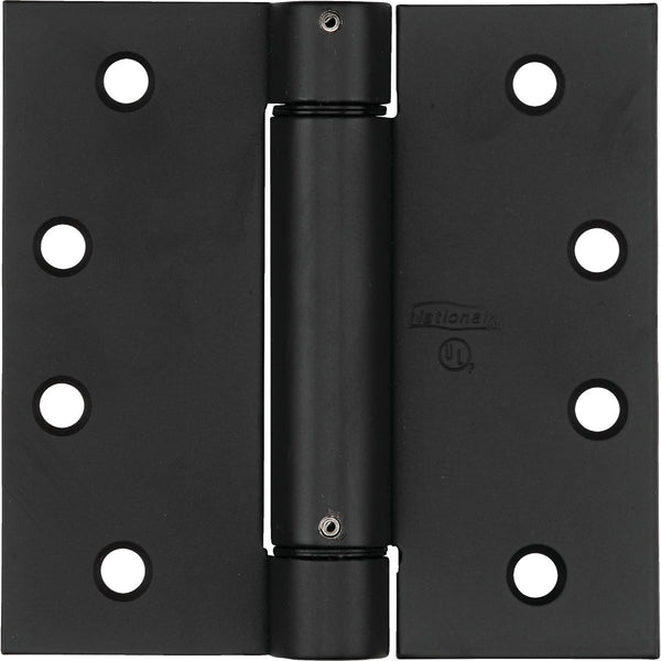 National 4 In. Oil Rubbed Bronze Square Spring Door Hinge