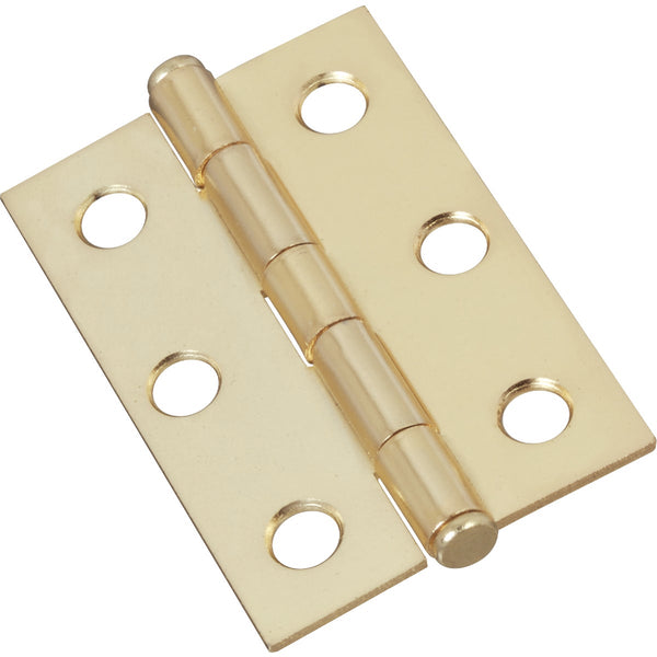 National 2-1/2 In. Brass Full-Inset Pin Hinge (2-Pack)