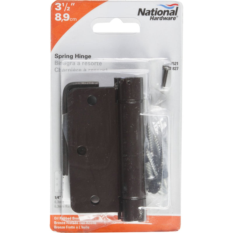 National 3.5 In. Oil Rubbed Bronze 1/4 In. Radius Spring Door Hinge