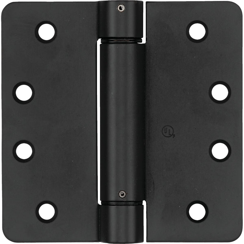 National 4 In. Oil Rubbed Bronze 1/4 In. Radius Spring Door Hinge