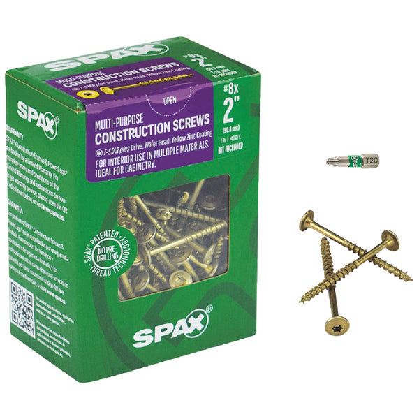 Spax #8 x 2 In. Washer Head Interior Multi-Material Construction Screw (1 Lb. Box)